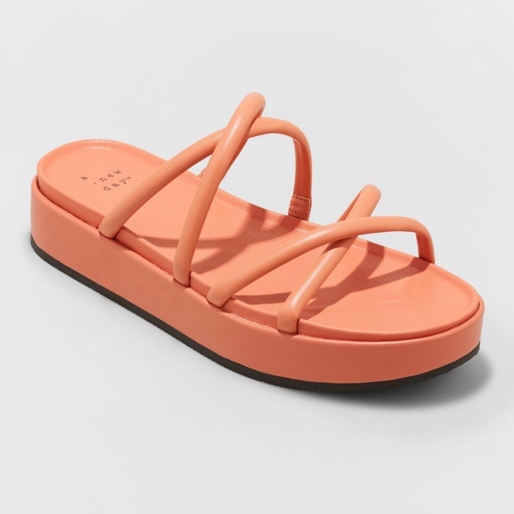 a new day | Women's Dory Platform Heels - Apricot Orange 5 1/2 (NWT)